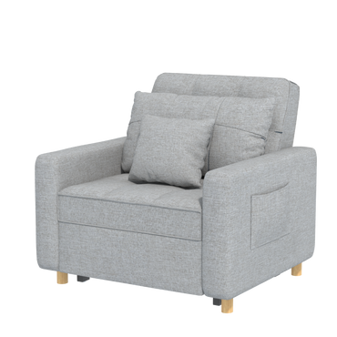 YODOLLA 36" Convertible Chair Bed, Gray