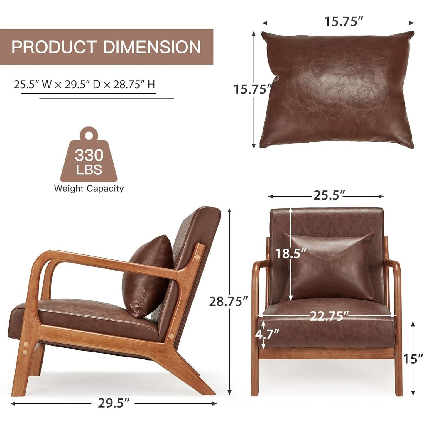 YODOLLA Accent Chair Reading Armchair