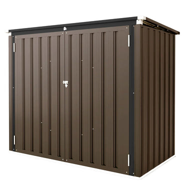 YODOLLA 46 Cu.Ft Outdoor Horizontal Storage Shed, Brown