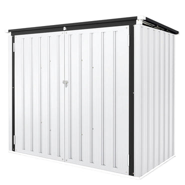 YODOLLA 46 Cu.Ft Outdoor Horizontal Storage Shed, White