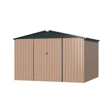 YODOLLA Shed 8' x 10' Outdoor Storage Metal Shed, Dark Gray