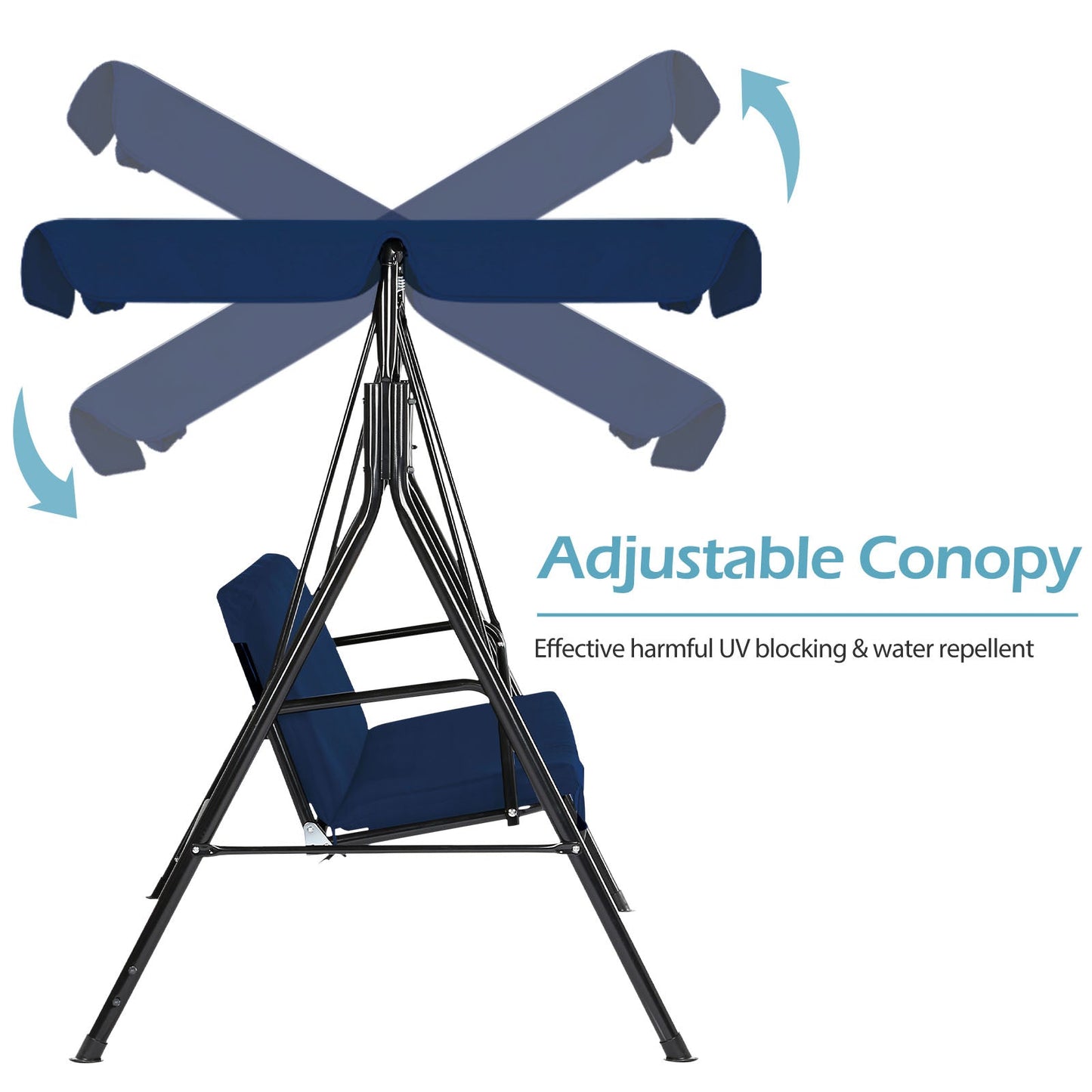 YODOLLA Patio Swing with Canopy