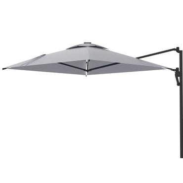 YODOLLA 10ft Solar LED Cantilever Patio Umbrella, Rectangular Wall Mounted Outdoor Large Offset Umbrellas