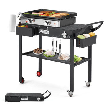 YODOLLA Blackstone Griddle Grill Cart Portable Folding Grill Dining Table