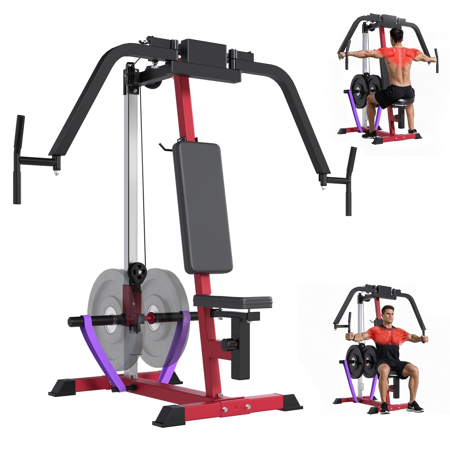 YODOLLA 450lbs Adjustable Chest Fly Machine, PEC Deck Fly and Reverse Delt Machine