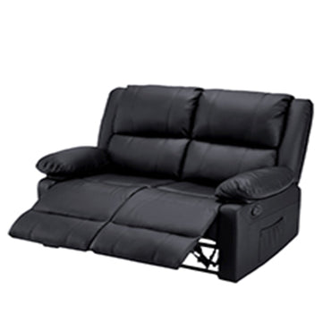 YODOLLA 2 Seat Loveseat Recliner with Heat&Massage Function, Faux Leather Black
