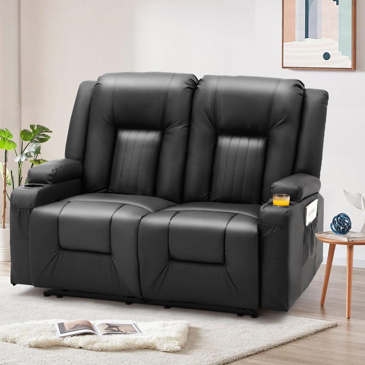 YODOLLA Double Recliner, Home Theater Seating