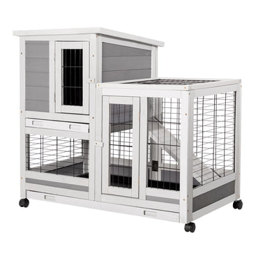 YODOLLA 37'' Rabbit Hutch Pet House Guinea Pig House Rabbit Cage