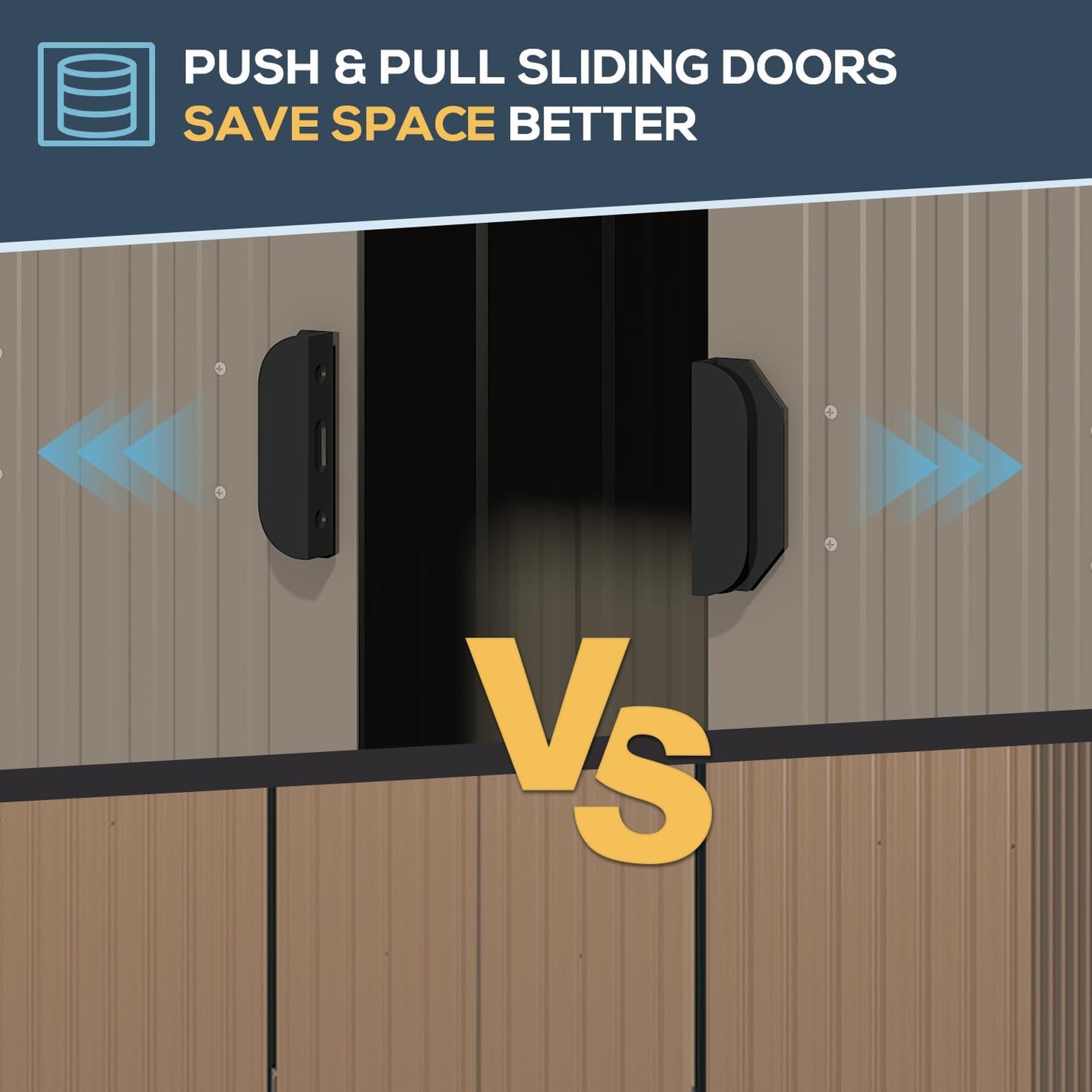 YODOLLA 6'x8' Outdoor Storage Shed, Shed with Sliding Door