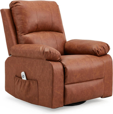 YODOLLA Recliner Chair, 360° Swivel Rocking Chair with Massage and Heat