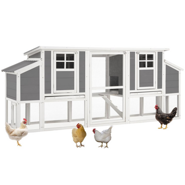 YODOLLA 98'' Extra Large Chicken Coop Wood Chicken House with 4 Nesting Boxes