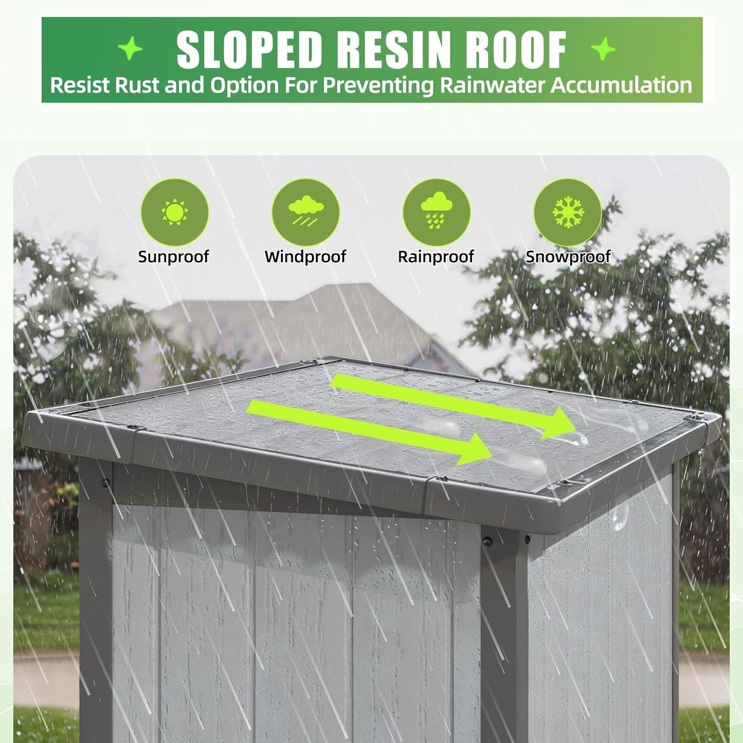 YODOLLA Tall Resin Outdoor Storage Cabinet Waterproof with Adjustable Shelves