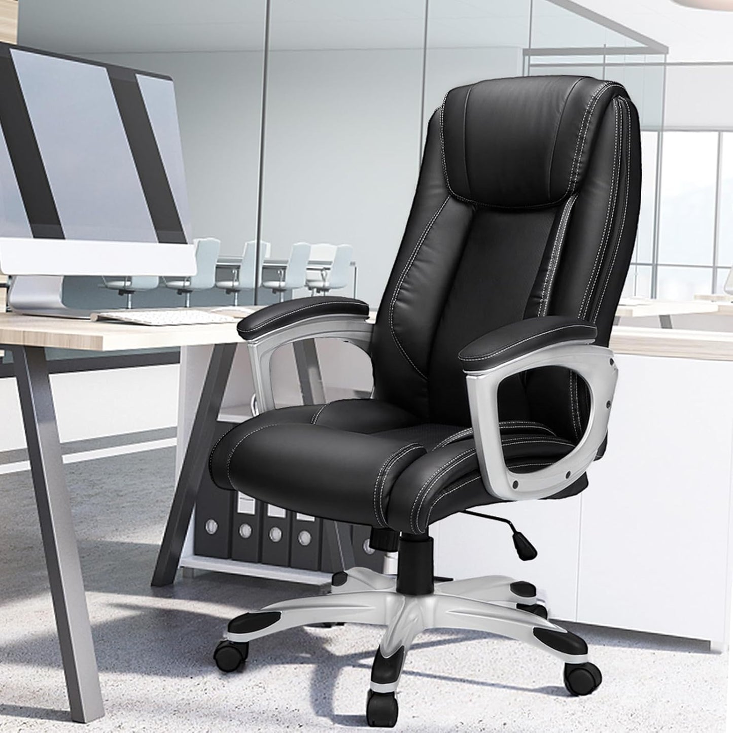 YODOLLA Office Chair Ergonomic Leather Office Chair