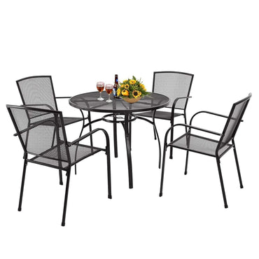YODOLLA 5 Piece Outdoor Dining Sets with 1.73" Umbrella Hole