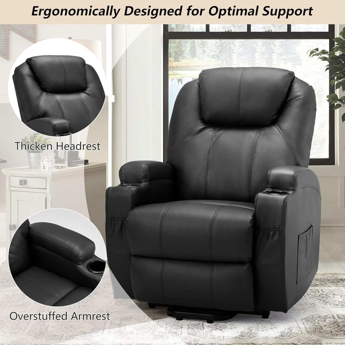 YODOLLA Power Lift Recliner Chair Electric Lift Chair Sofa