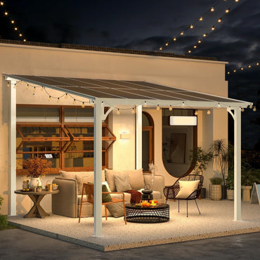 YODOLLA 10' x 10' Pergola Gazebo, Small Wall Mounted Pergolas and Gazebos
