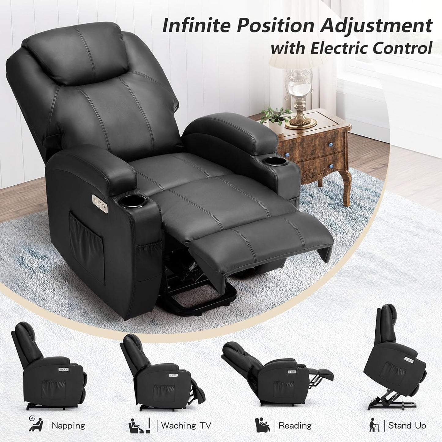 YODOLLA Power Lift Recliner Chair Electric Lift Chair Sofa