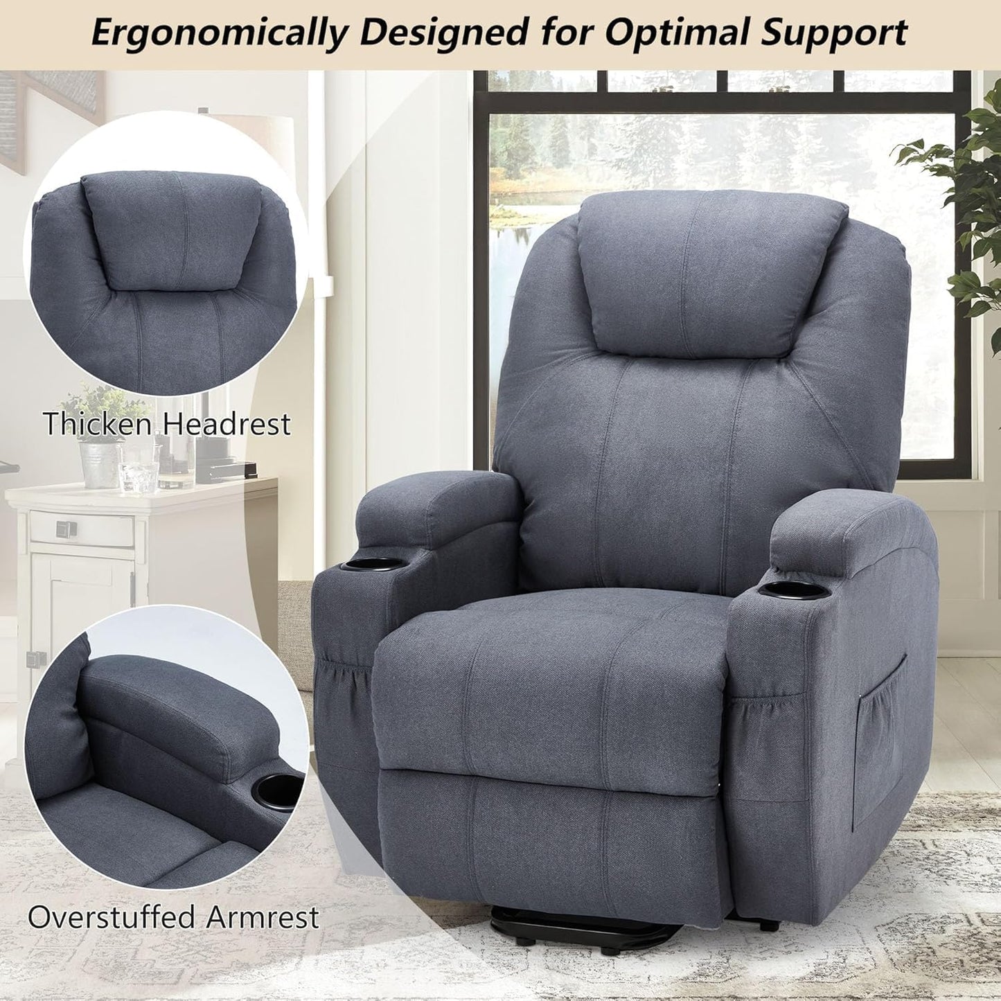 YODOLLA Power Lift Recliner Chair Electric Lift Chair Sofa