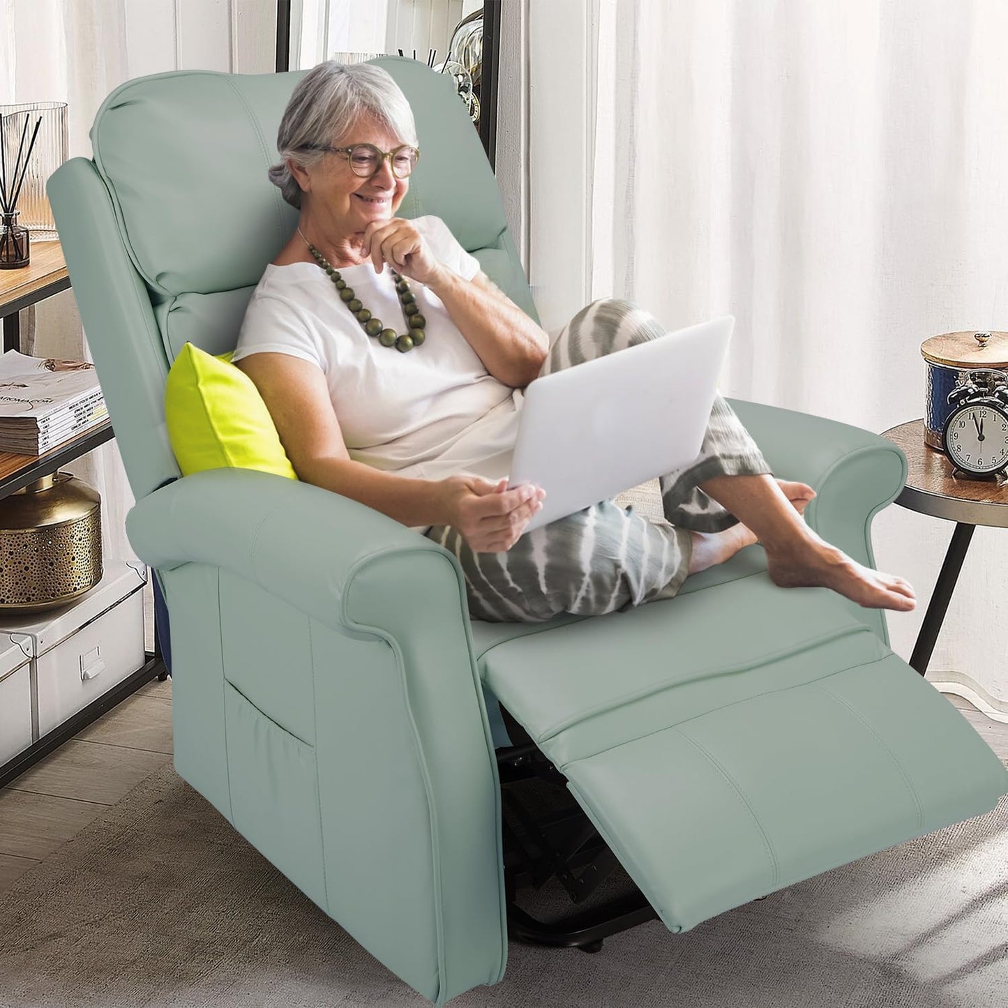 YODOLLA Electric Power Lift Recliner Chair for Elderly, Faux Leather