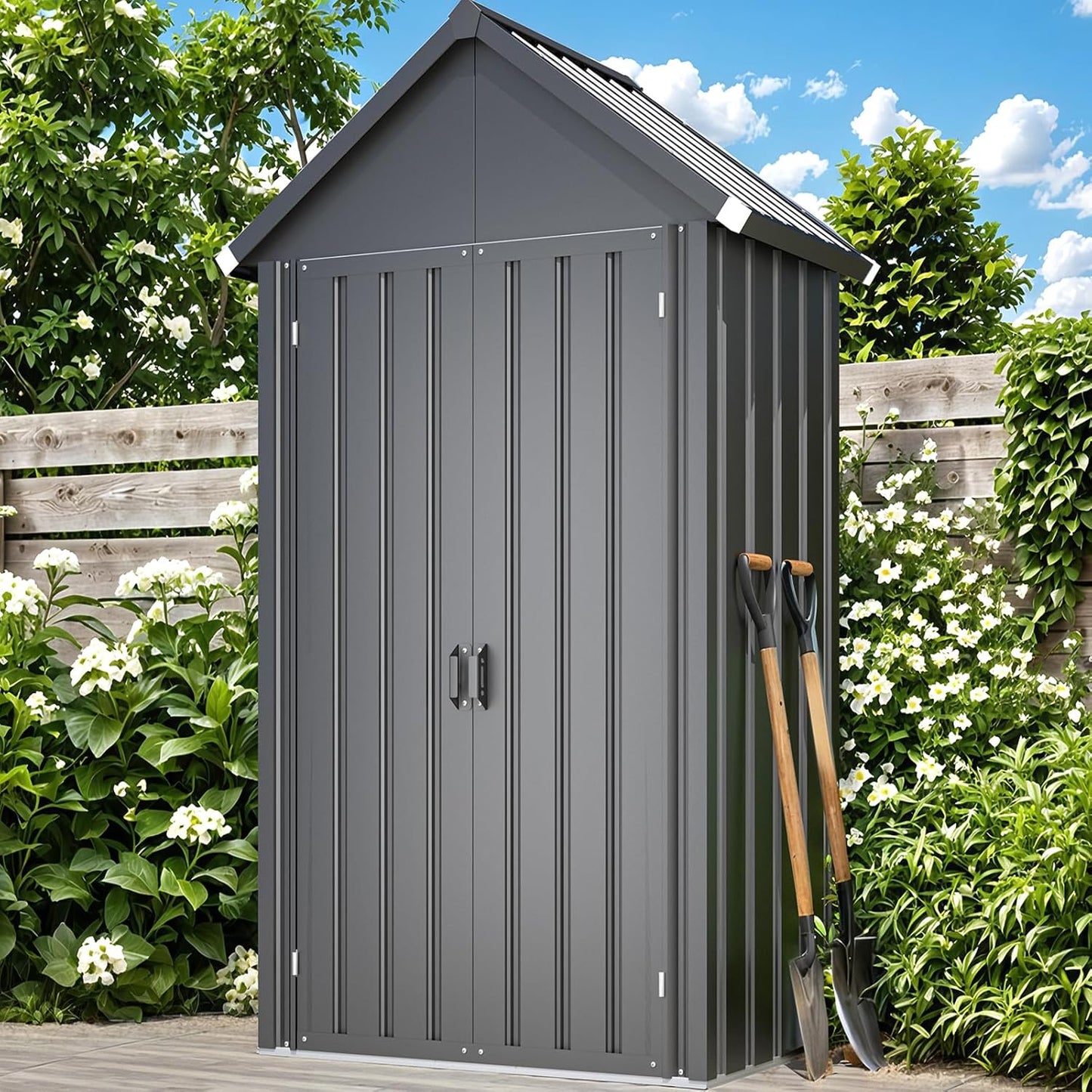 YODOLLA Outdoor Storage Cabinet Waterproof with Shelves