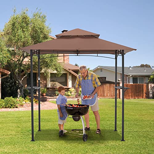YODOLLA brown BBQ grill gazebo
