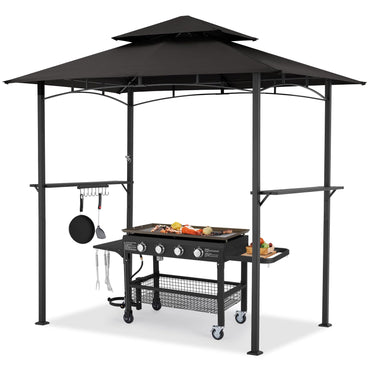 YODOLLA 8' x 5' Grill Gazebo, Grill Canopy, Black