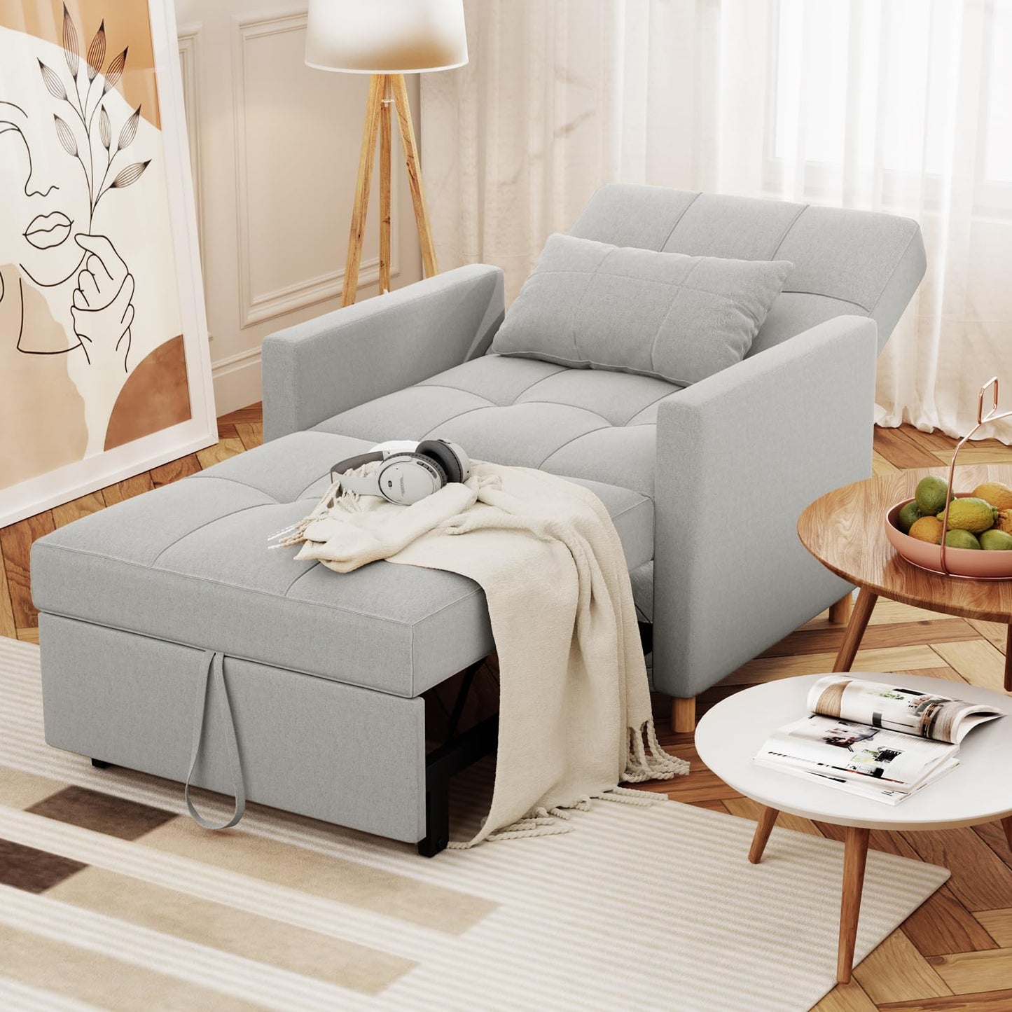 YODOLLA 3 in 1 Chair Bed Sleeper for Adults