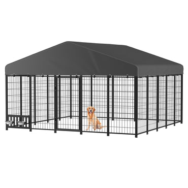 YODOLLA 10' x 10' x 6' Outdoor Dog Kennel Large Dog Run