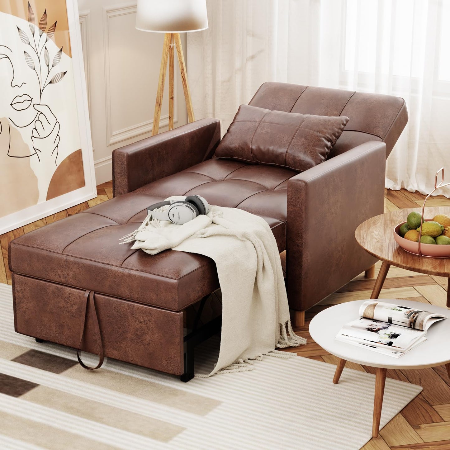 YODOLLA 3 in 1 Chair Bed Sleeper for Adults