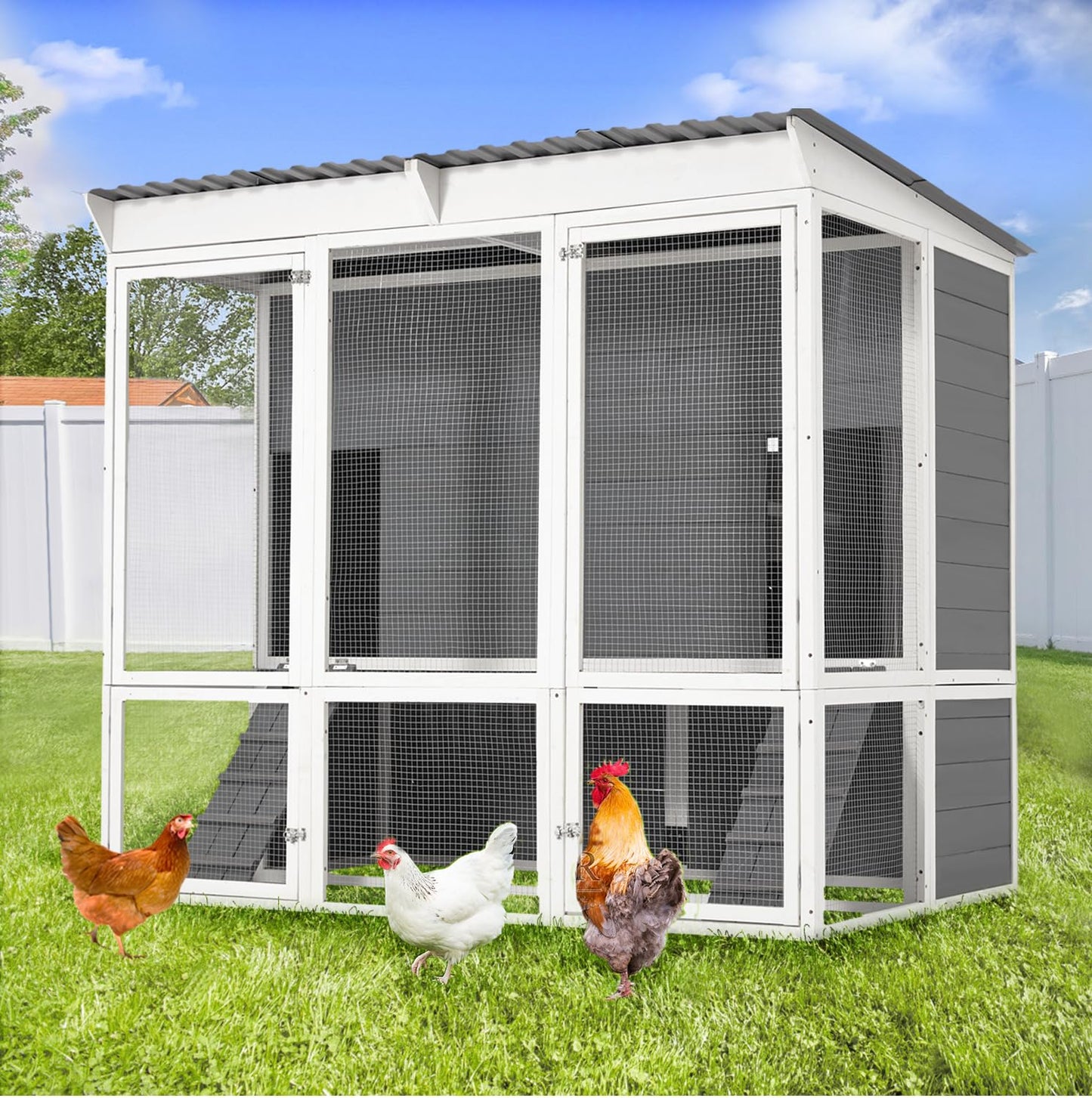 YODOLLA 67'' Extra Large Wood Chicken Coop with Run