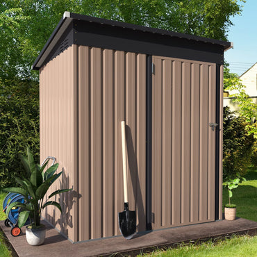 YODOLLA 5'x3' Outdoor Storage Shed Small Metal Outside Storage Garden Sheds