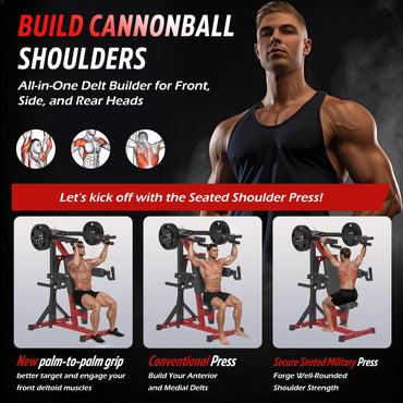 YODOLLA Deltoid and Shoulder Press Machine, 3-in-1 Shoulder-Specific Machine