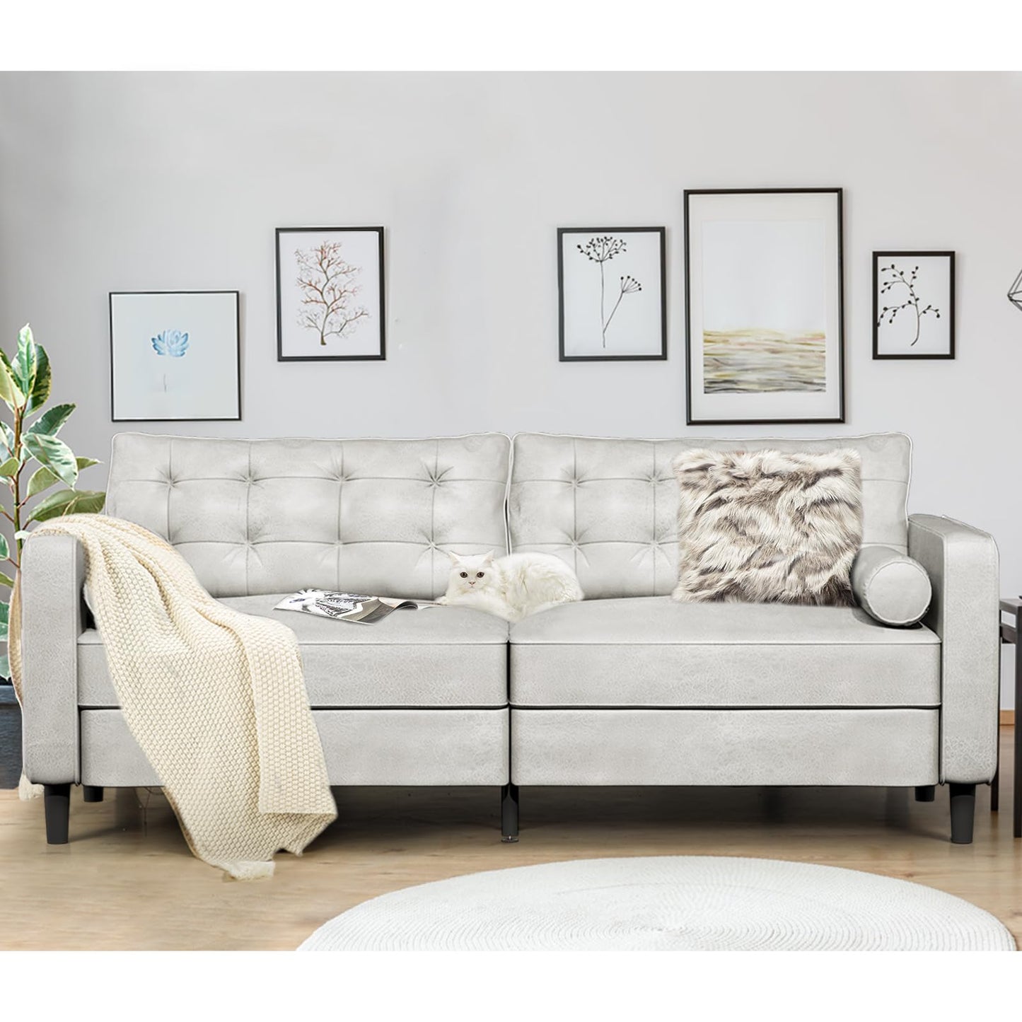YODOLLA 84.2" 3-Seats Large Sofa Couch Couch