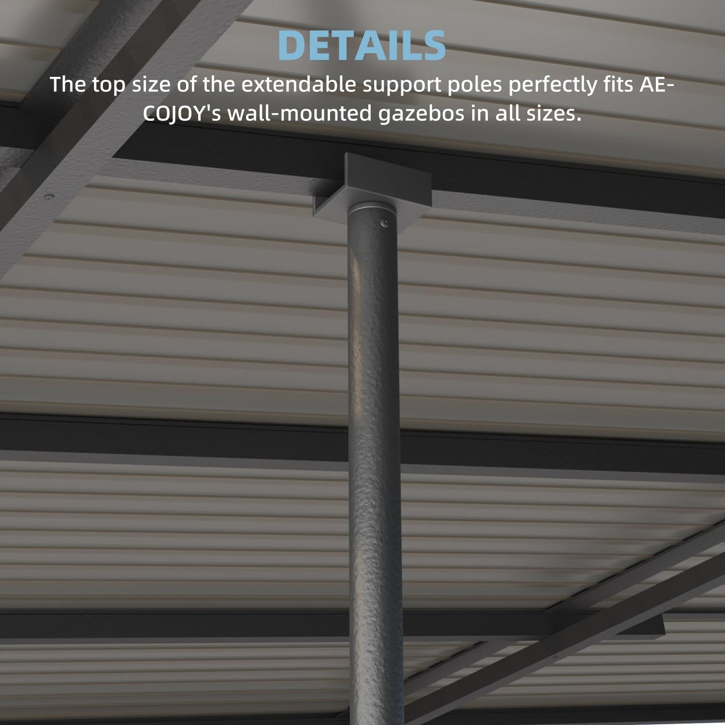 YODOLLA Universal Support Post for More Stability Suitable for All YODOLLA Lean-to Gazebo