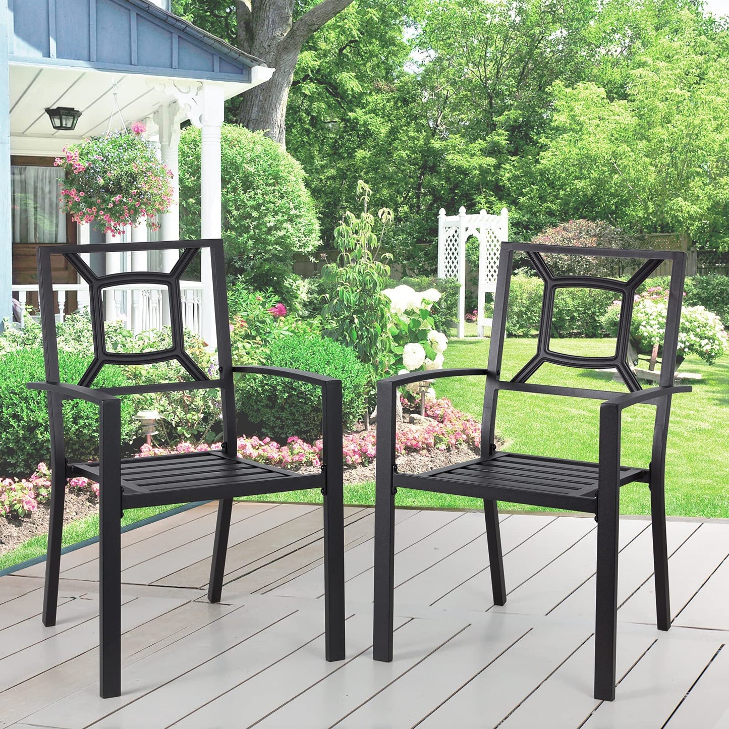 YODOLLA 2 Pieces Outdoor Dining Chairs