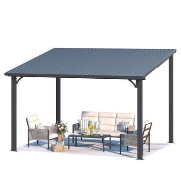 YODOLLA 12' x 10' Outdoor Hardtop Pergola Gazebo for Patio