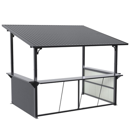 YODOLLA 10'x12' Gazebo Bar Hardtop BBQ Gazebo & Grill Shelter