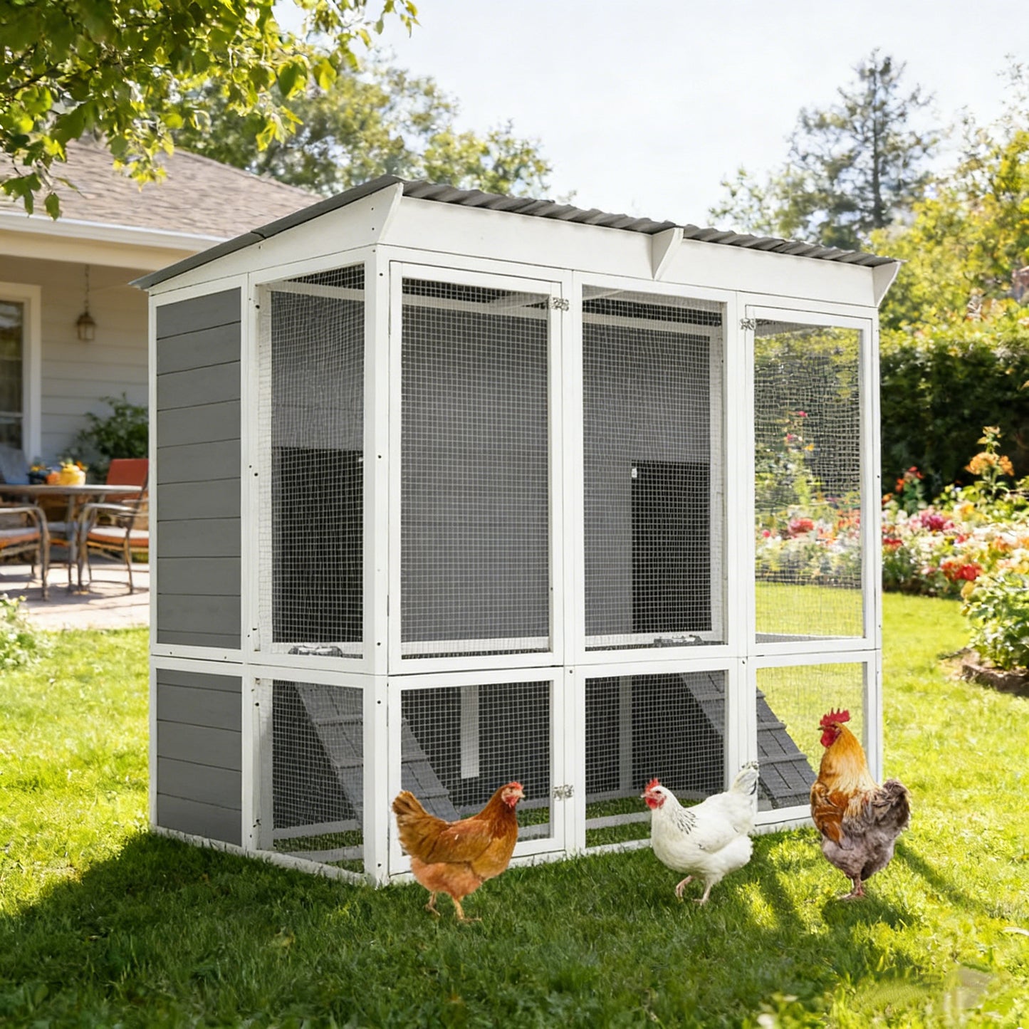 YODOLLA 67'' Extra Large Wood Chicken Coop with Run