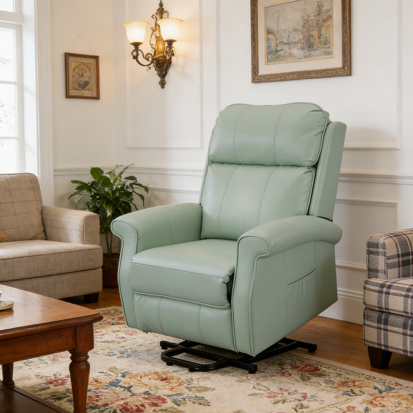 YODOLLA Electric Power Lift Recliner Chair for Elderly, Faux Leather