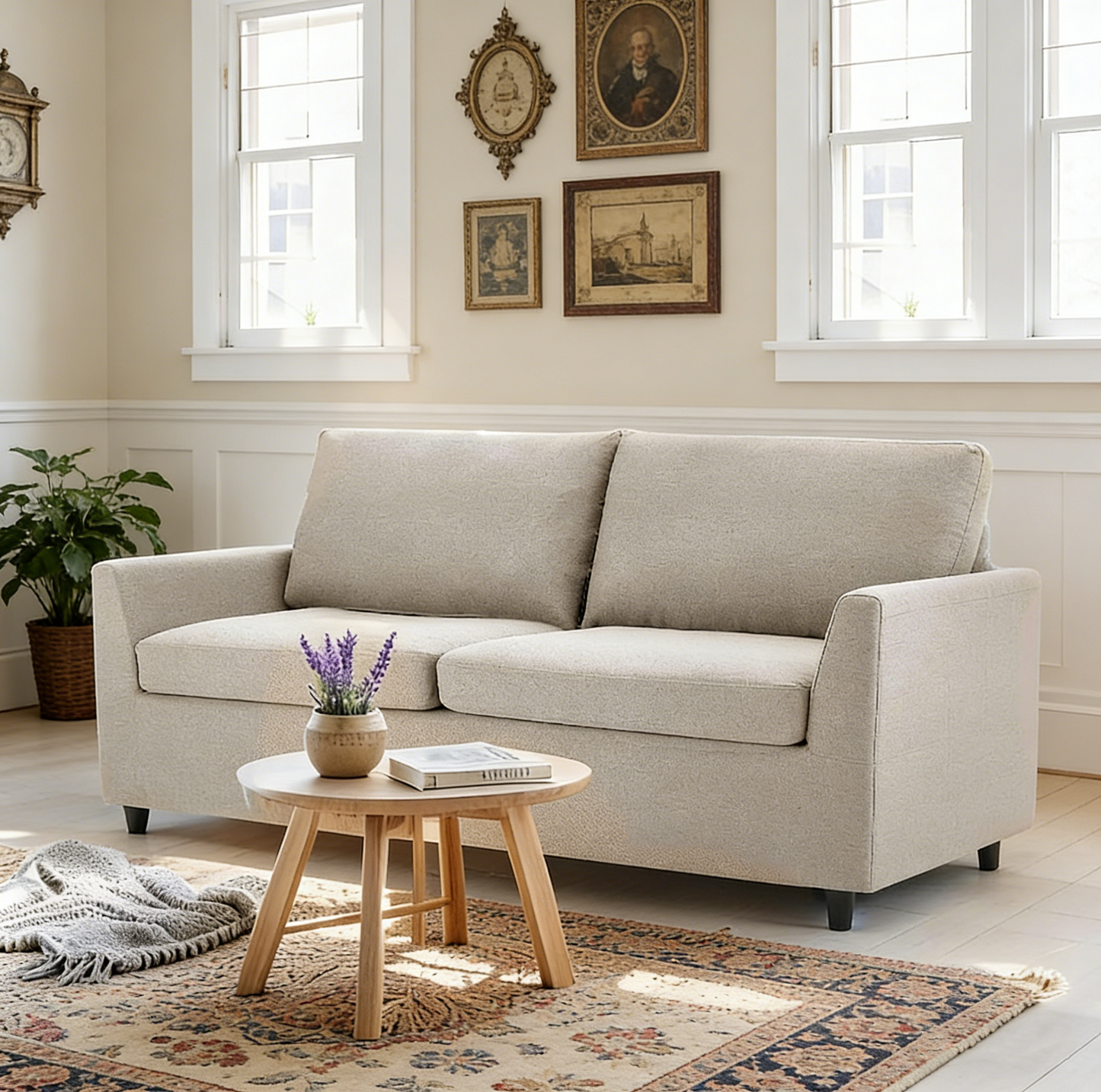 YODOLLA 2 Seater Sofa with Removable Sofa Covers, Morden Love Seat Comfy Couch