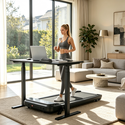 YODOLLA Walking Pad with 8% Incline, Under Desk Treadmill for Home Office