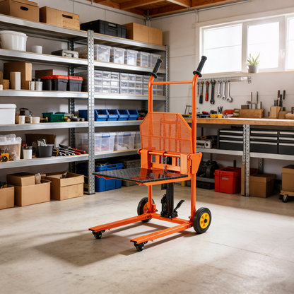 YODOLLA Hydraulic Material Lift Winch Stacker, Foot Pedal Lift Cart