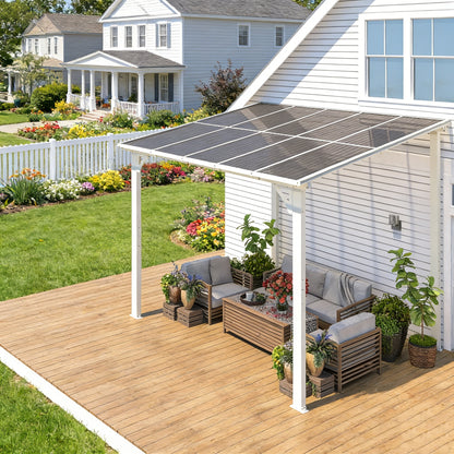 YODOLLA 10' x 10' Pergola Gazebo, Small Wall Mounted Pergolas and Gazebos