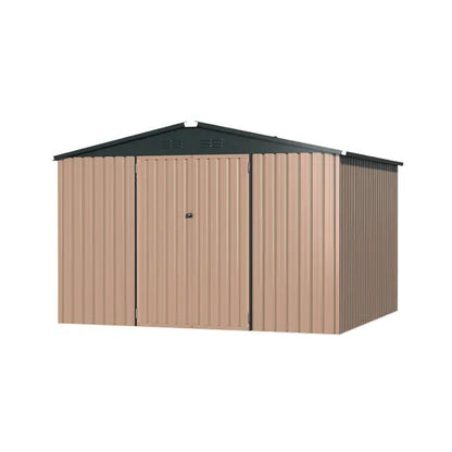 YODOLLA Shed 8' x 10' Outdoor Storage Metal Shed, Dark Gray