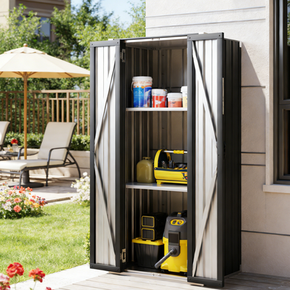 YODOLLA Vertical Garden Storage Shed, Gray