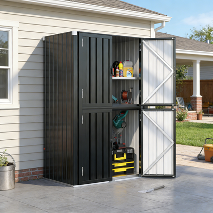 YODOLLA Outdoor Cabinet Outdoor Storage Cabinet, Gray