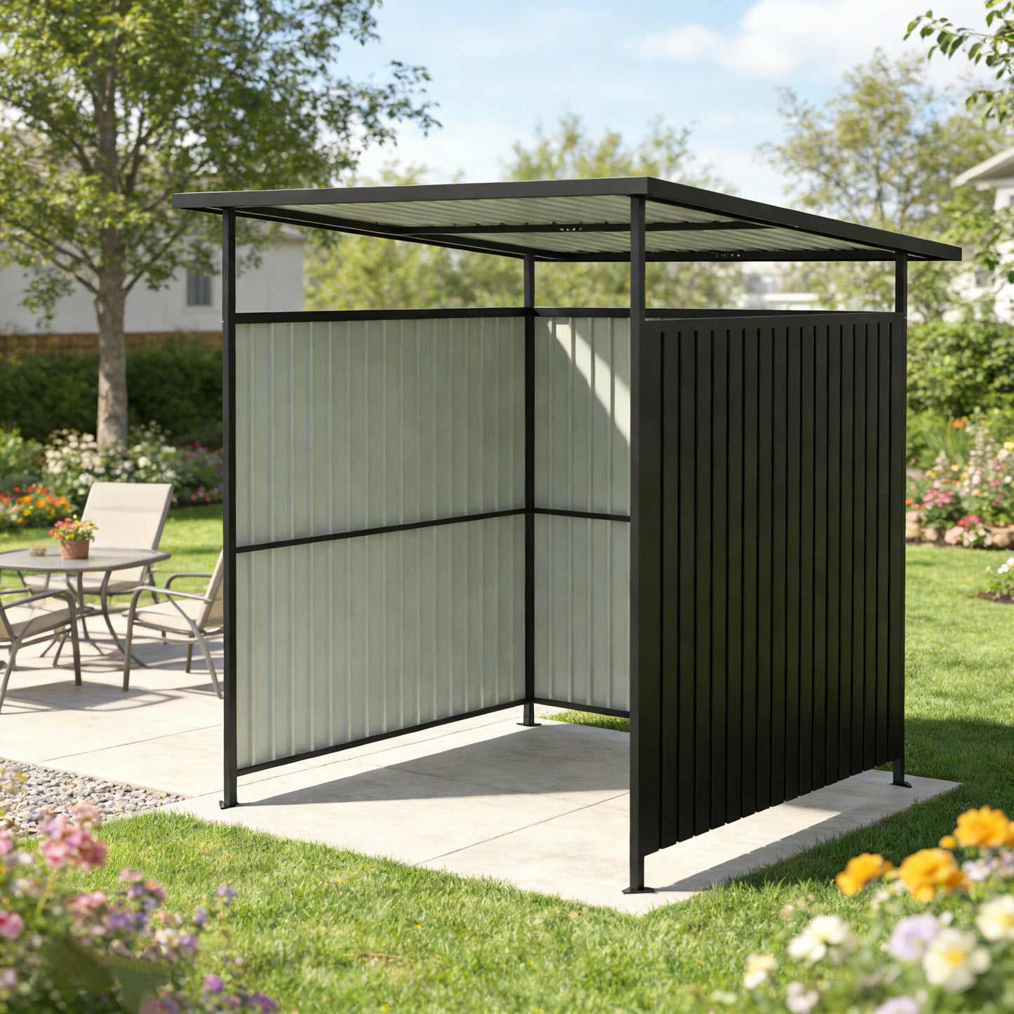 YODOLLA 6' x 6' Gazebo Outdoor Pergola for Patio, Small Lean to Hardtop Grill Gazebo