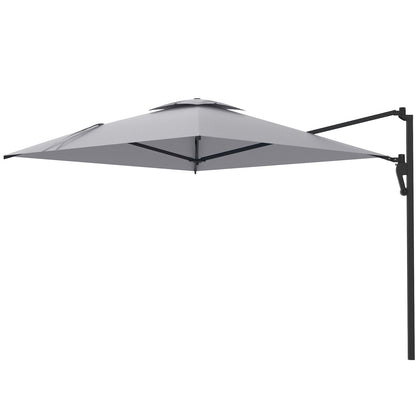 YODOLLA 10ft Wall Mounted Patio Umbrella, Rectangle Outdoor Patio Umbrella