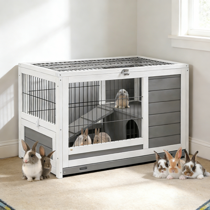 YODOLLA 35.4" Rabbit Hutch Pet House Guinea Pig House Rabbit Cage