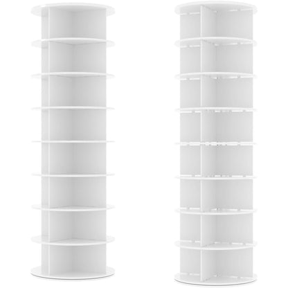 YODOLLA 8 Tier Rotating Shoe Rack, Shoe Tower Organizer Display Storage Rack